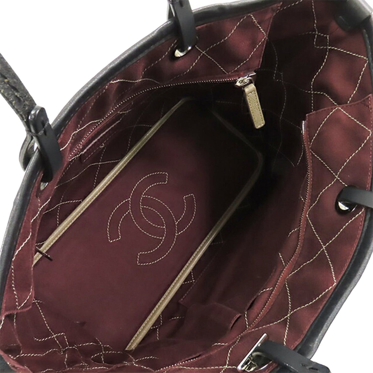Brown Chanel Small Caviar Shopping Fever Tote