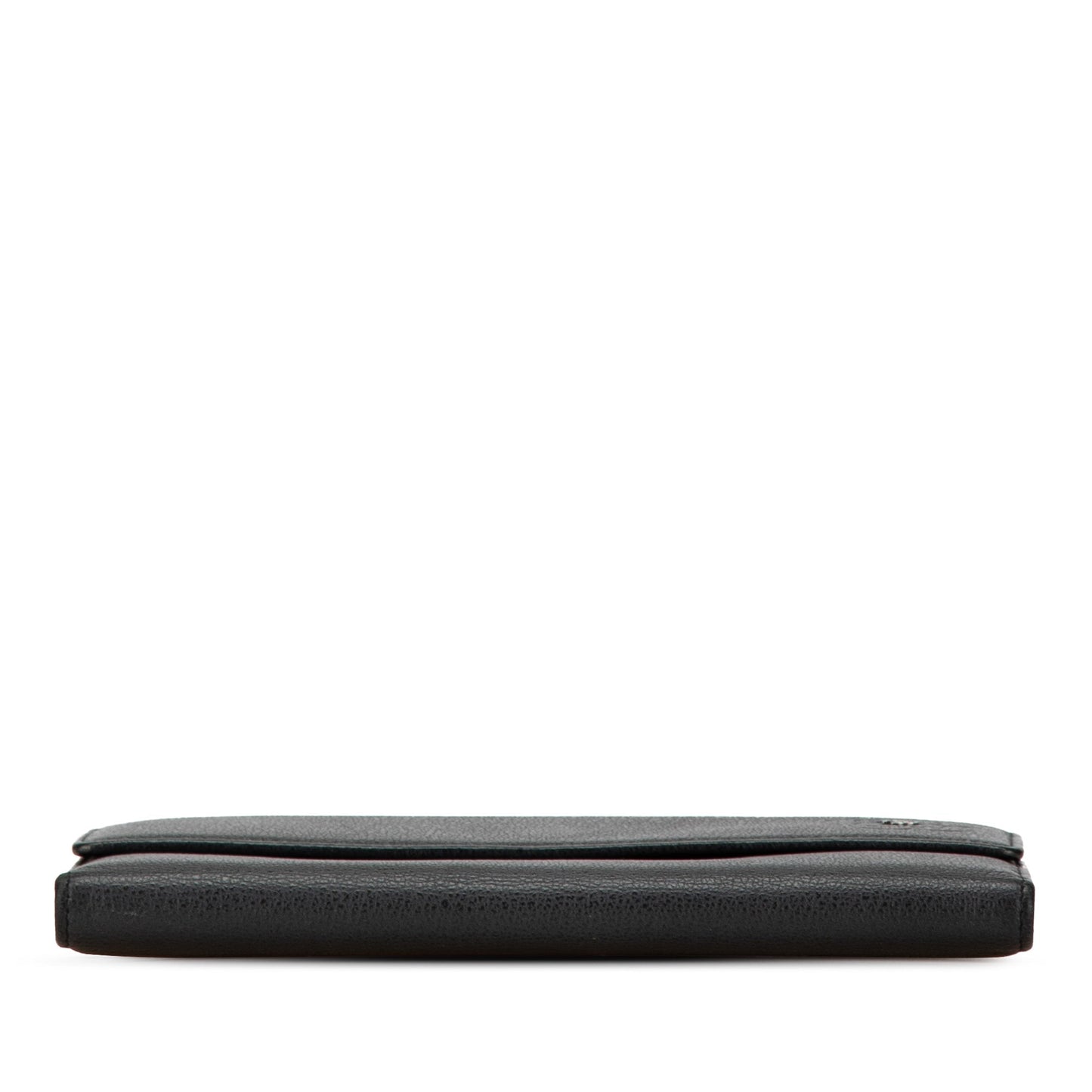 Black Chanel Calfskin Camellia Long Wallet