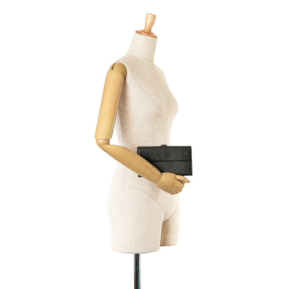 Black Chanel Calfskin Camellia Long Wallet