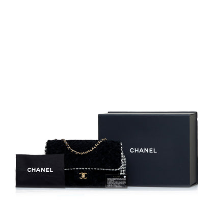 Black Chanel Shearling CC Turnlock Flap Bag