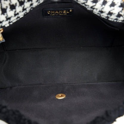 Black Chanel Shearling CC Turnlock Flap Bag