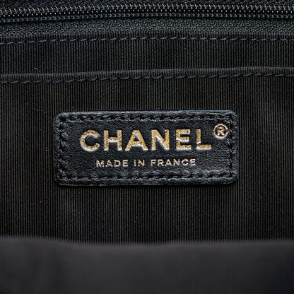 Black Chanel Shearling CC Turnlock Flap Bag