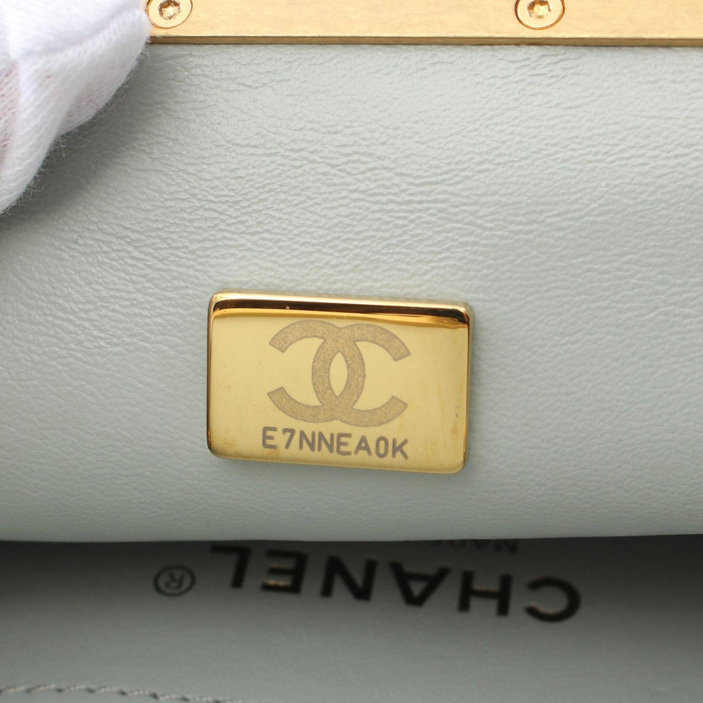 Blue Chanel Mini Quilted Lambskin Paris Monaco Kiss Lock Vanity Bag