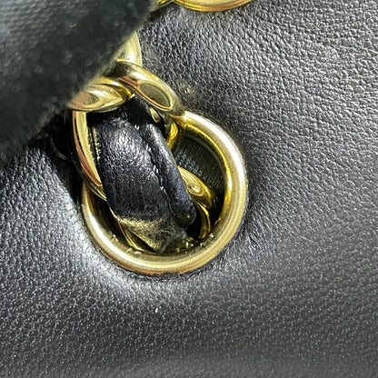 Black Chanel Jumbo Classic Lambskin Double Flap Shoulder Bag