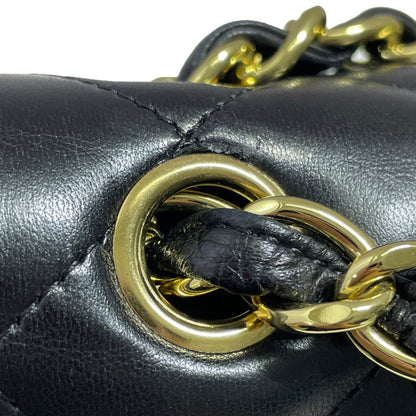 Black Chanel Jumbo Classic Lambskin Double Flap Shoulder Bag
