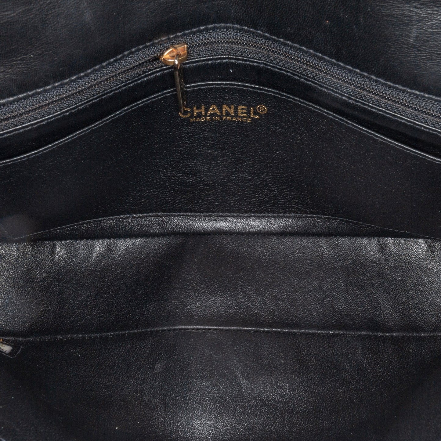 Black Chanel Lambskin Chocolate Bar Pearl Chain Flap Shoulder Bag