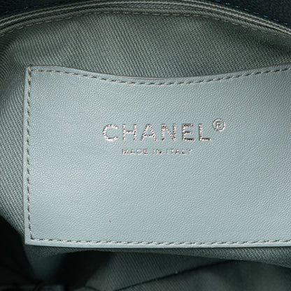 Blue Chanel Large Tricolor Caviar Just Mademoiselle Bowling Bag