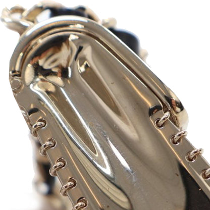 Gold Chanel Leather and Gold Plated Classic Flap Bag Pendant Necklace