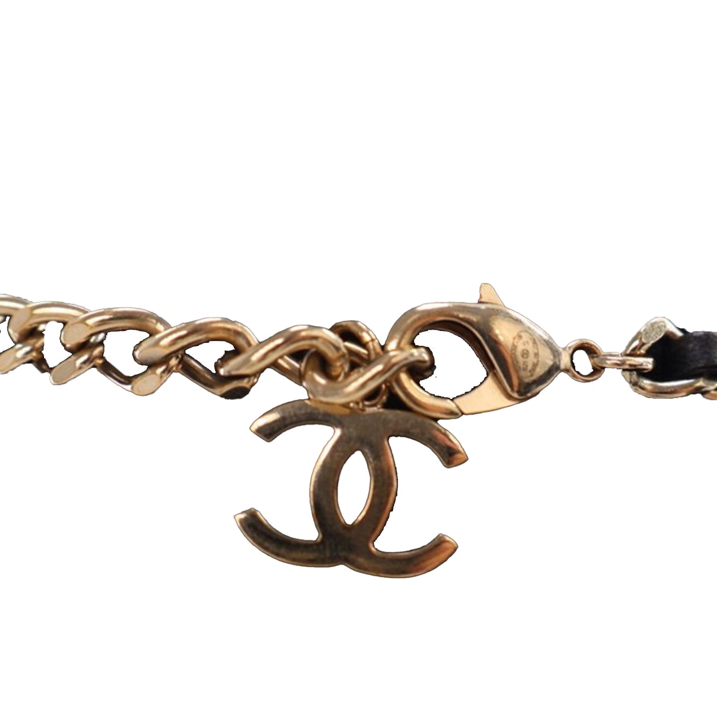 Gold Chanel Leather and Gold Plated Classic Flap Bag Pendant Necklace