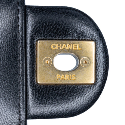 Black Chanel Small Lambskin Chic Pearls Flap Crossbody Bag