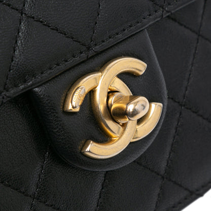 Black Chanel Small Lambskin Chic Pearls Flap Crossbody Bag