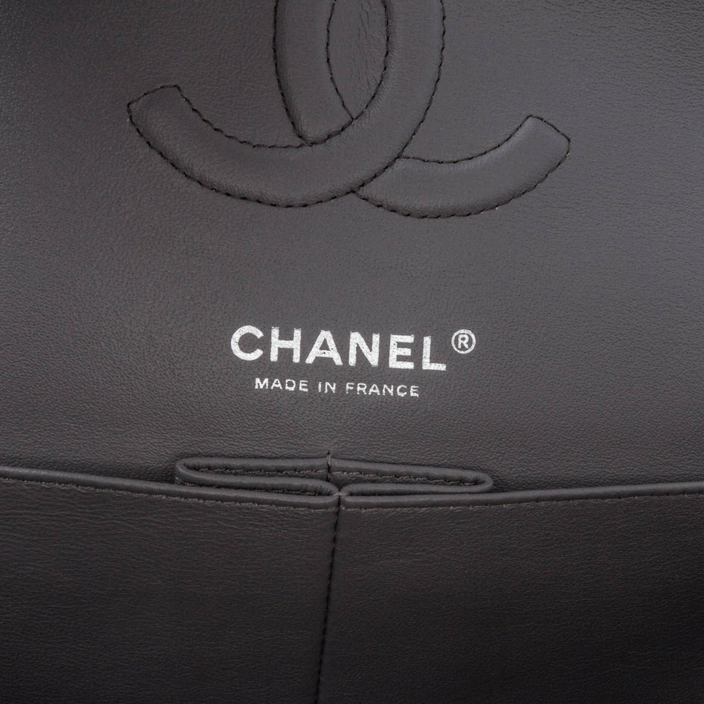 Gray Chanel Medium Classic Patent Double Flap Shoulder Bag