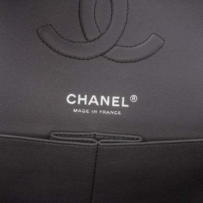 Gray Chanel Medium Classic Patent Double Flap Shoulder Bag