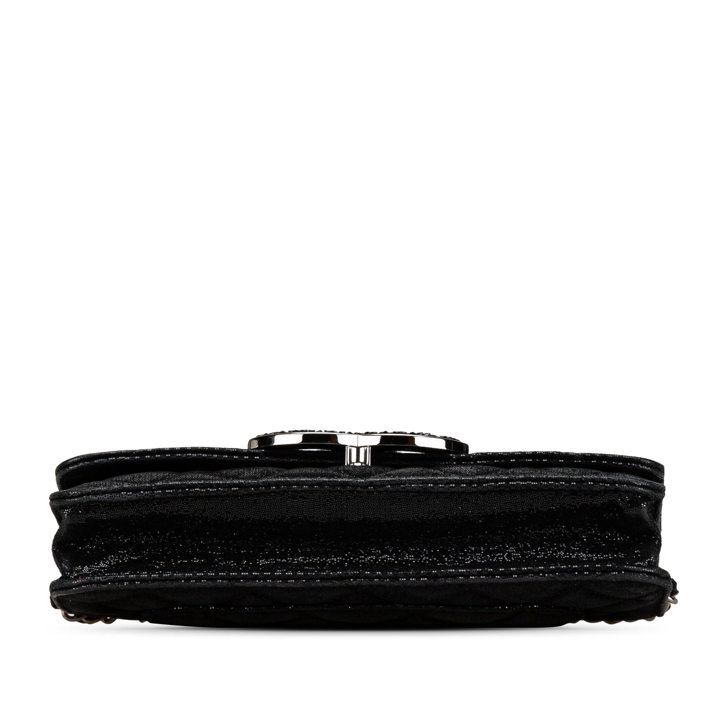 Black Chanel Iridescent Caviar Crystal CC Wallet On Chain Crossbody Bag
