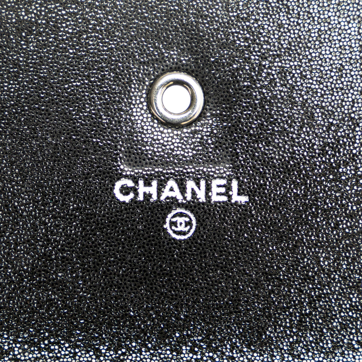 Black Chanel Iridescent Caviar Crystal CC Wallet On Chain Crossbody Bag
