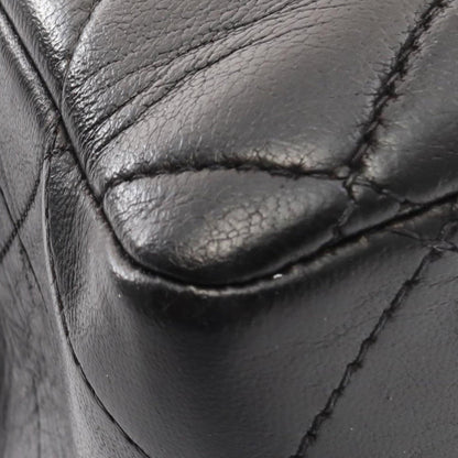 Black Chanel Jumbo Classic Lambskin Single Flap Shoulder Bag