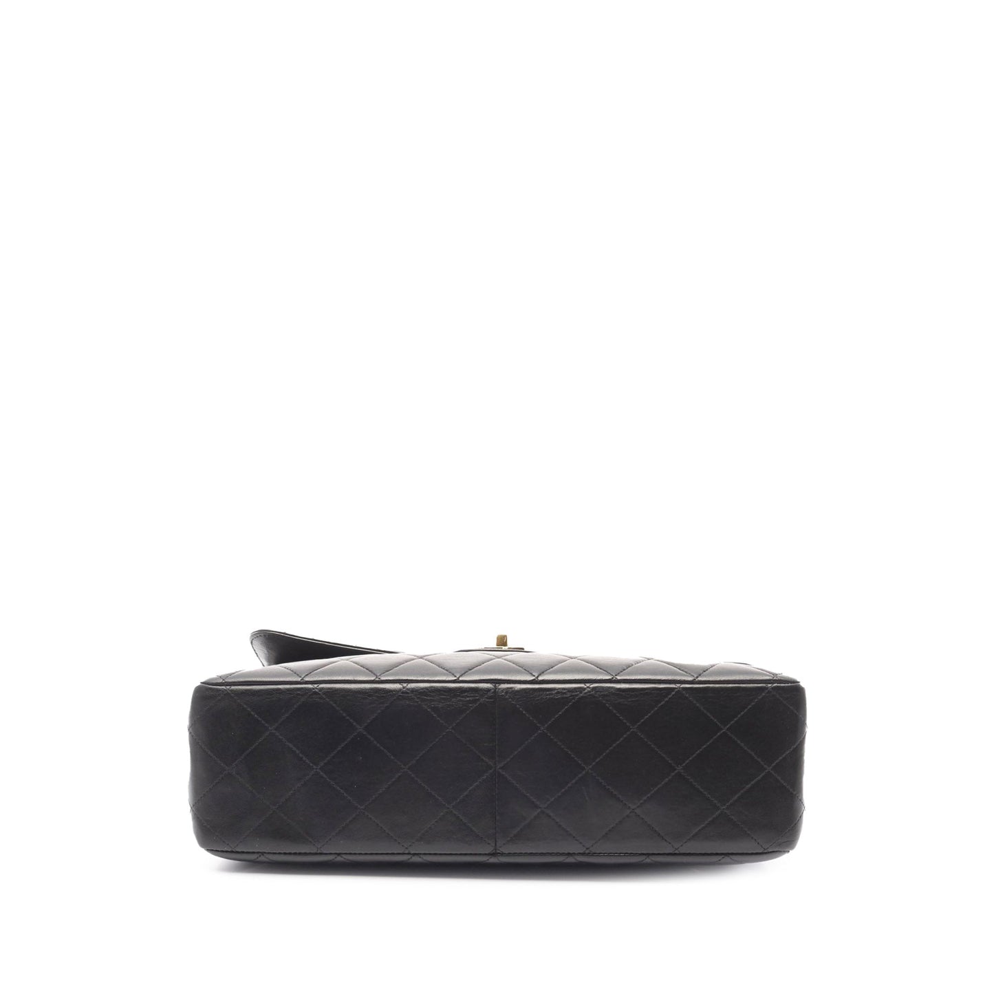 Black Chanel Jumbo Classic Lambskin Single Flap Shoulder Bag
