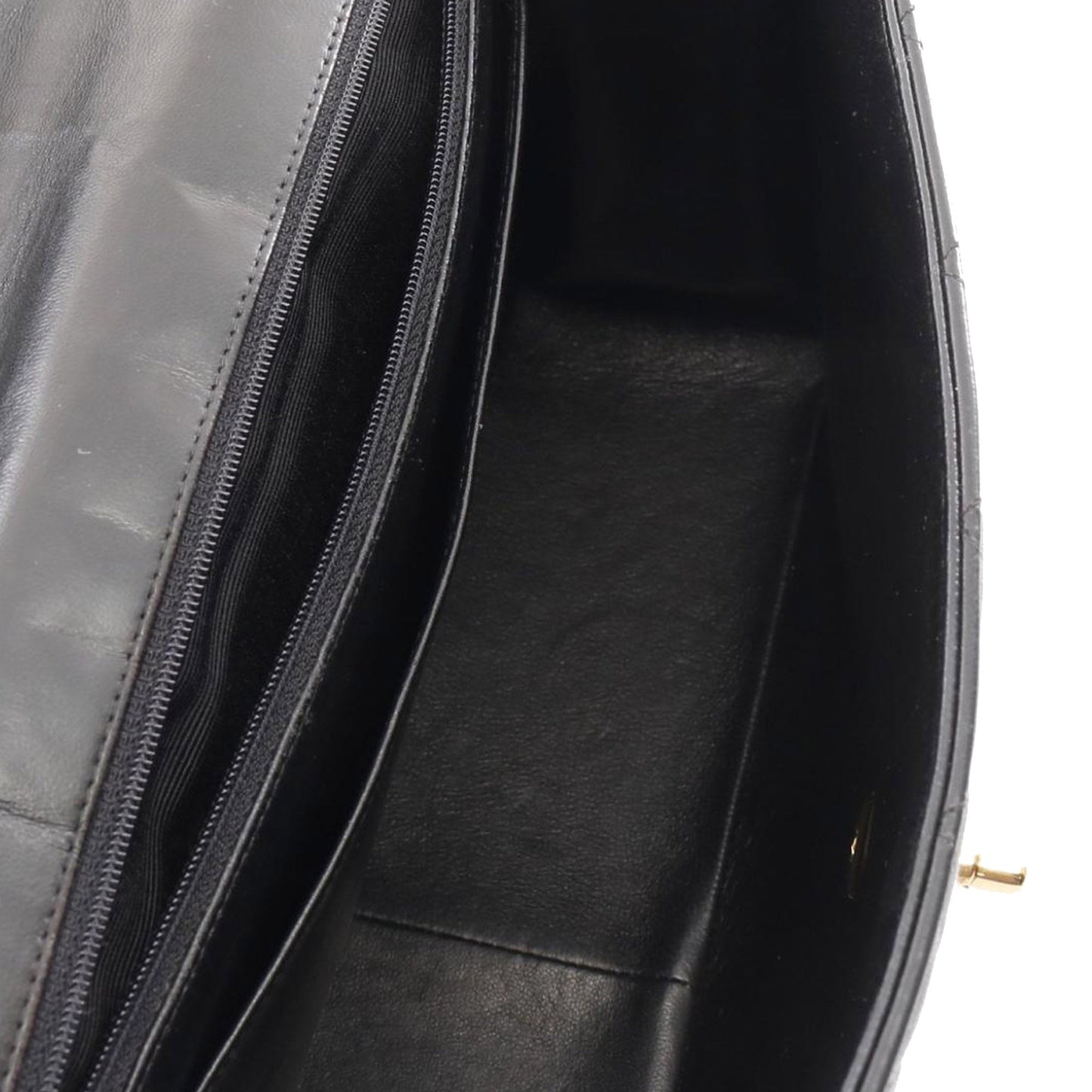 Black Chanel Jumbo Classic Lambskin Single Flap Shoulder Bag