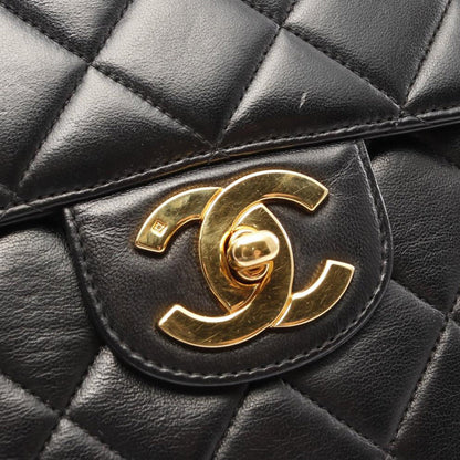 Black Chanel Jumbo Classic Lambskin Single Flap Shoulder Bag