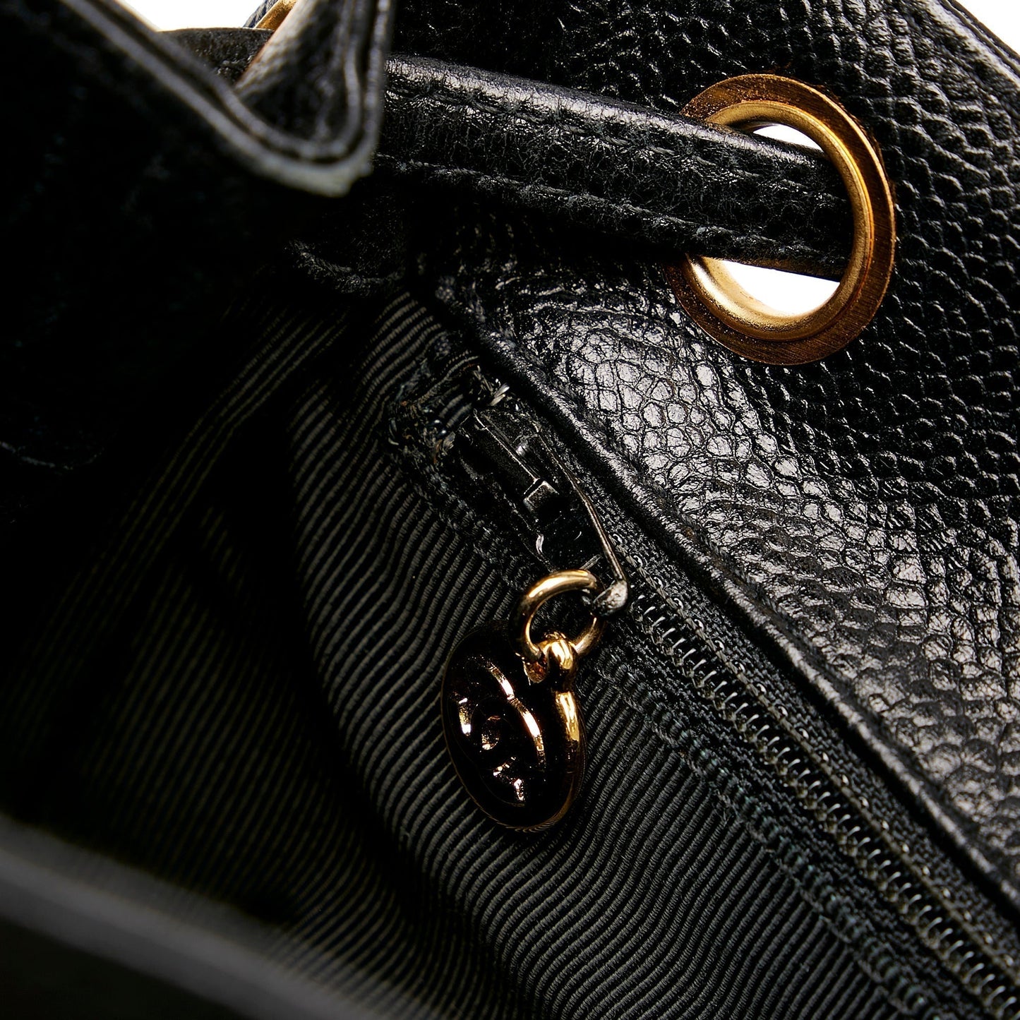 Chanel Triple CC Black Caviar Gold