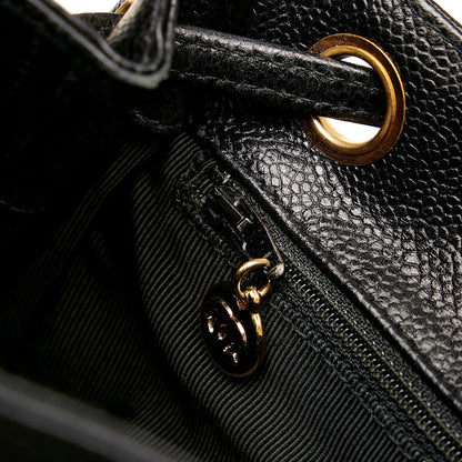 Chanel Triple CC Black Caviar Gold