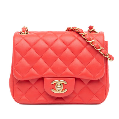 Chanel Sac Mini Square Classic Lambskin Single Flap