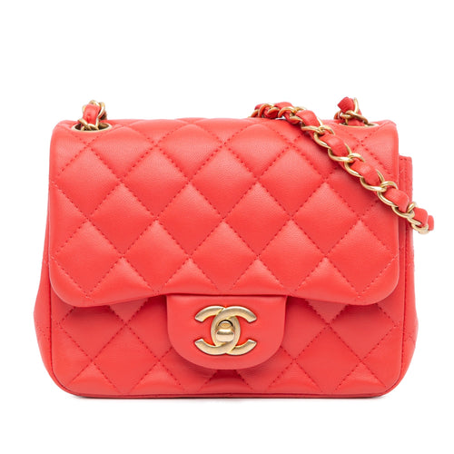 Chanel Sac Mini Square Classic Lambskin Single Flap