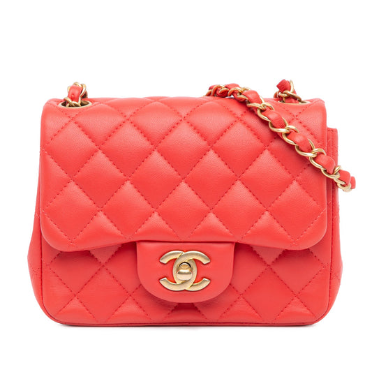 Chanel Sac Mini Square Classic Lambskin Single Flap