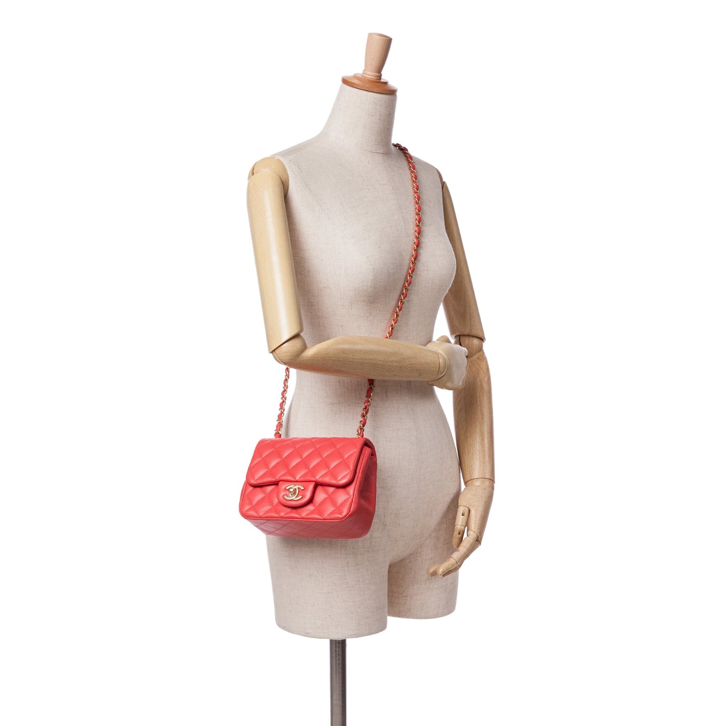 Chanel Sac Mini Square Classic Lambskin Single Flap