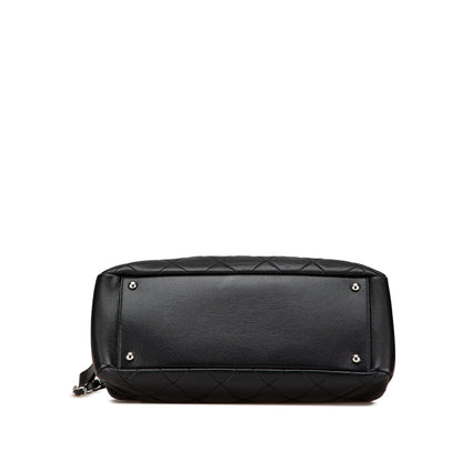 Black Chanel CC Quilted Caviar Chain Tote
