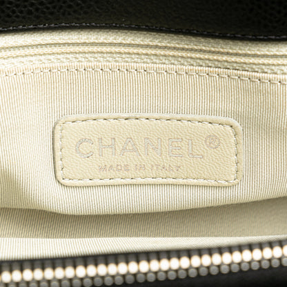 Black Chanel CC Quilted Caviar Chain Tote
