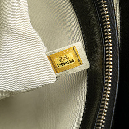 Black Chanel CC Quilted Caviar Chain Tote