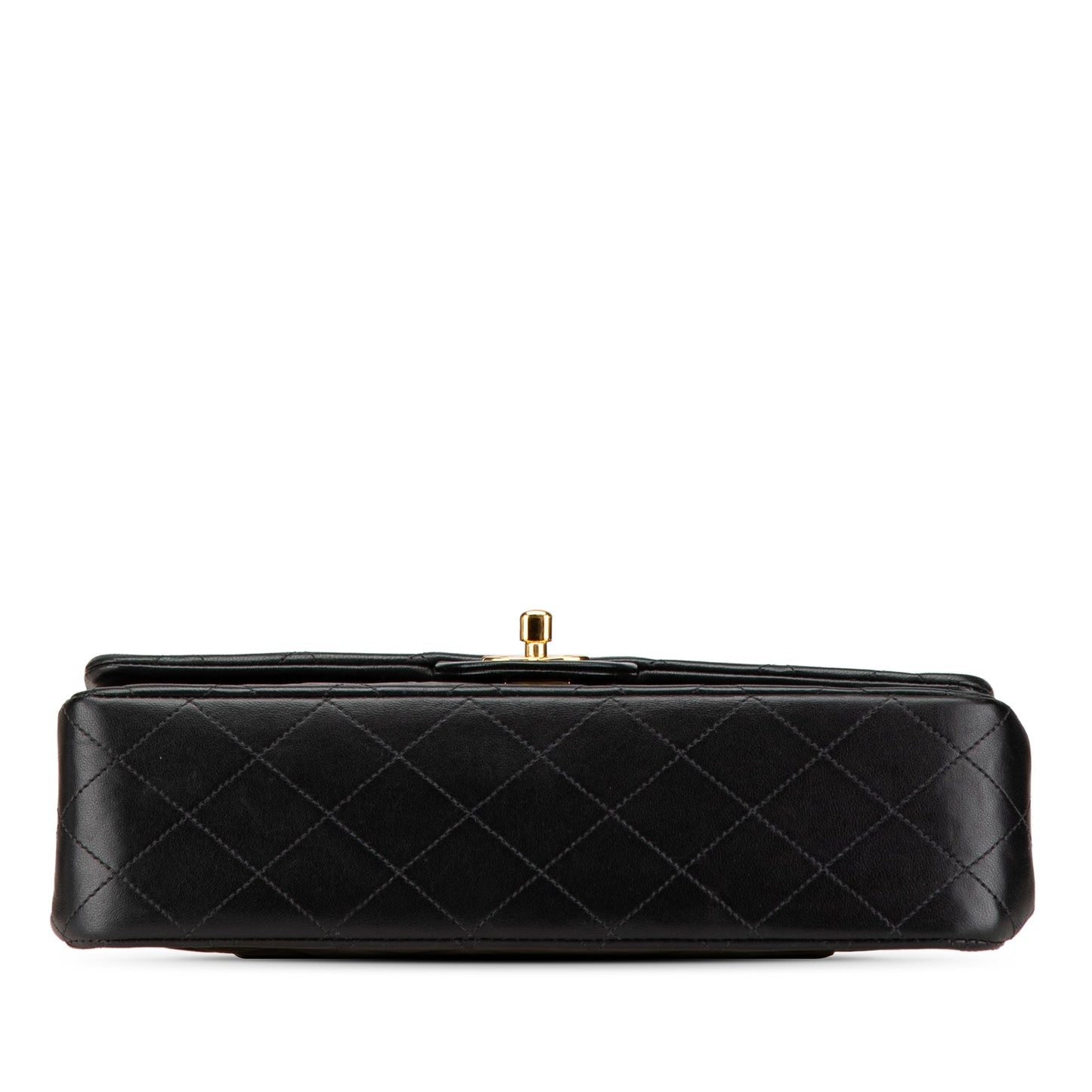 Black Chanel Medium Classic Lambskin Double Flap Shoulder Bag