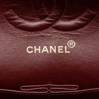 Black Chanel Medium Classic Lambskin Double Flap Shoulder Bag