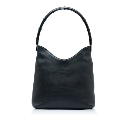 GUCCI Bamboo Leather Shoulder Bag