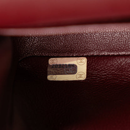 Black Chanel Medium Classic Lambskin Double Flap Shoulder Bag