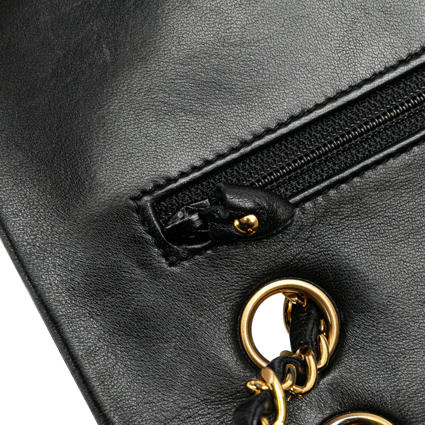 Black Chanel Medium Classic Lambskin Double Flap Shoulder Bag