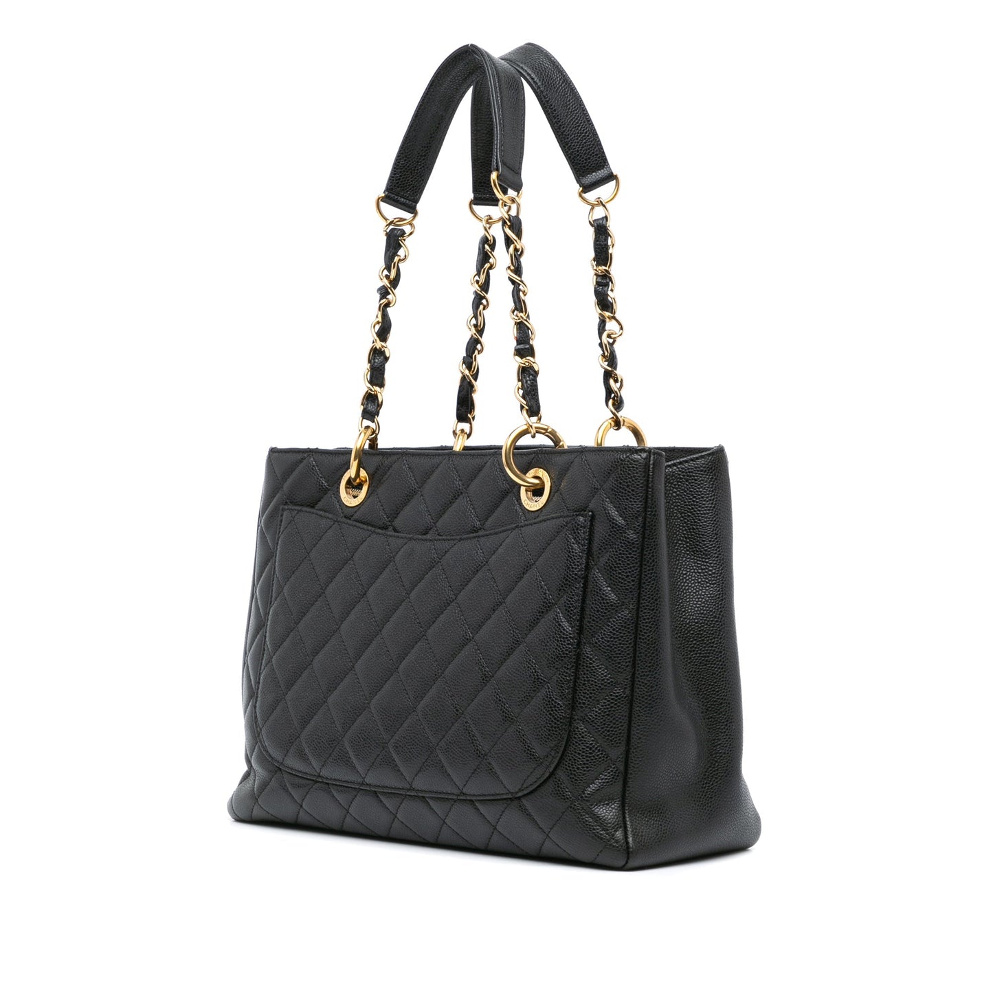 Black Chanel Caviar Grand Shopping Tote