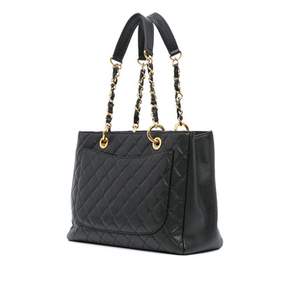 Black Chanel Caviar Grand Shopping Tote