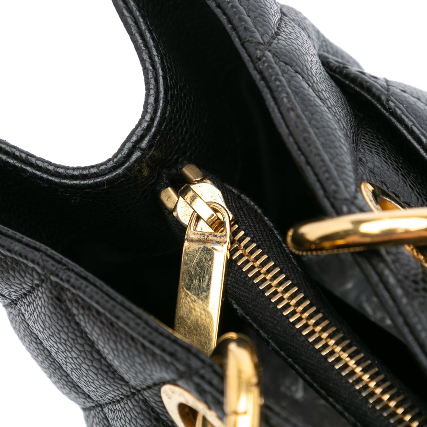 Black Chanel Caviar Grand Shopping Tote
