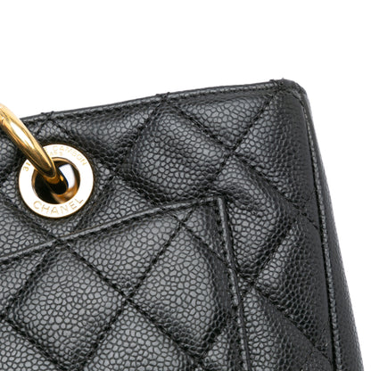 Black Chanel Caviar Grand Shopping Tote