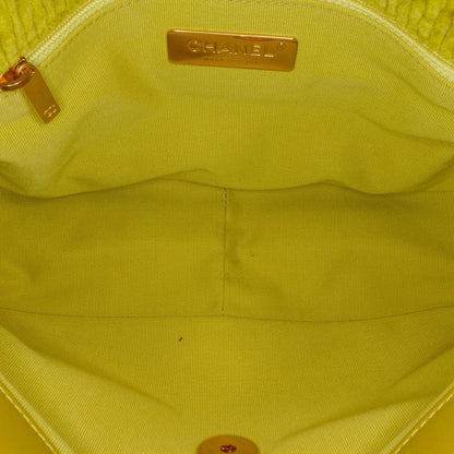 Green Chanel Medium Corduroy 19 Flap Satchel