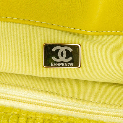 Green Chanel Medium Corduroy 19 Flap Satchel