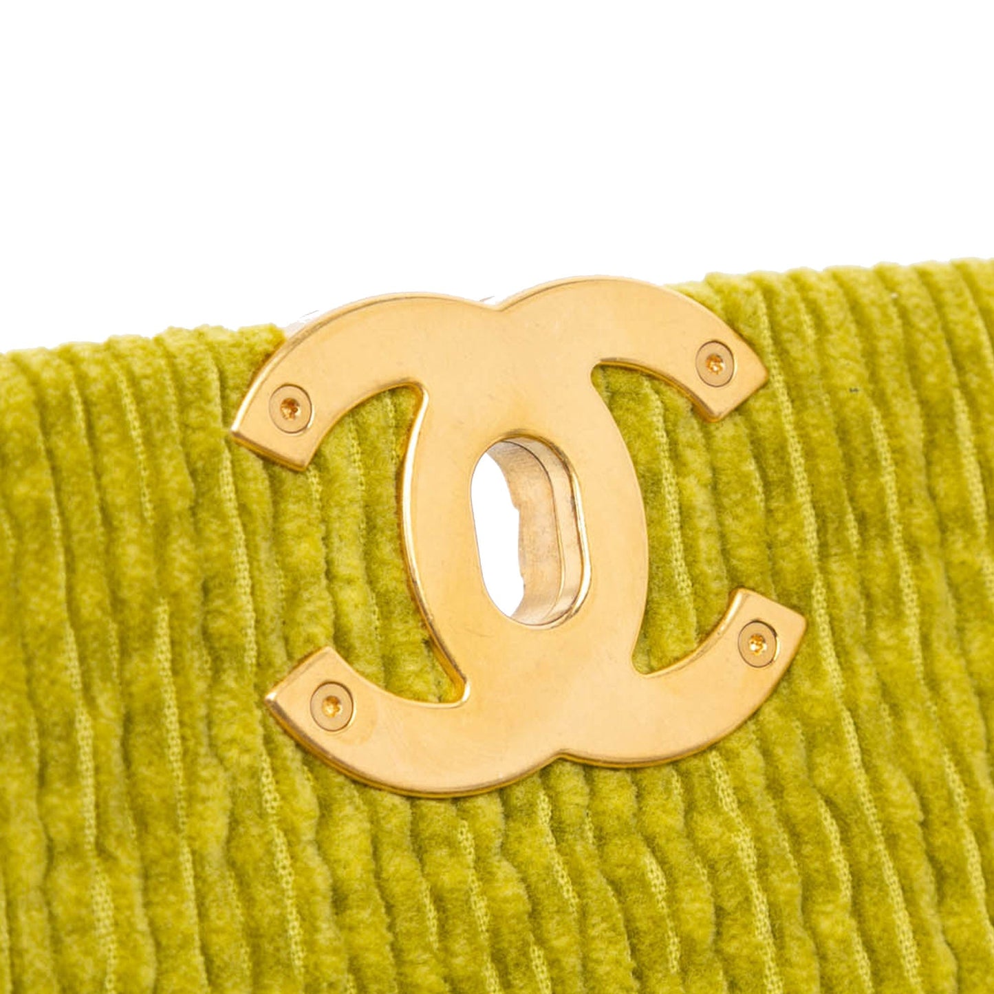 Green Chanel Medium Corduroy 19 Flap Satchel