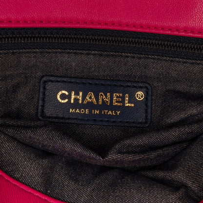 Chanel Classic Single Flap Mini Square Pink Lambskin Gold