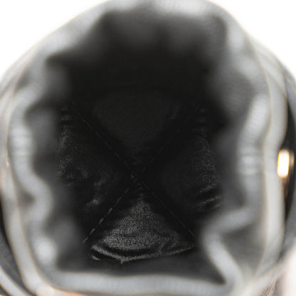 Black Chanel Micro CC Quilted Calfskin Drawstring Bucket Bag