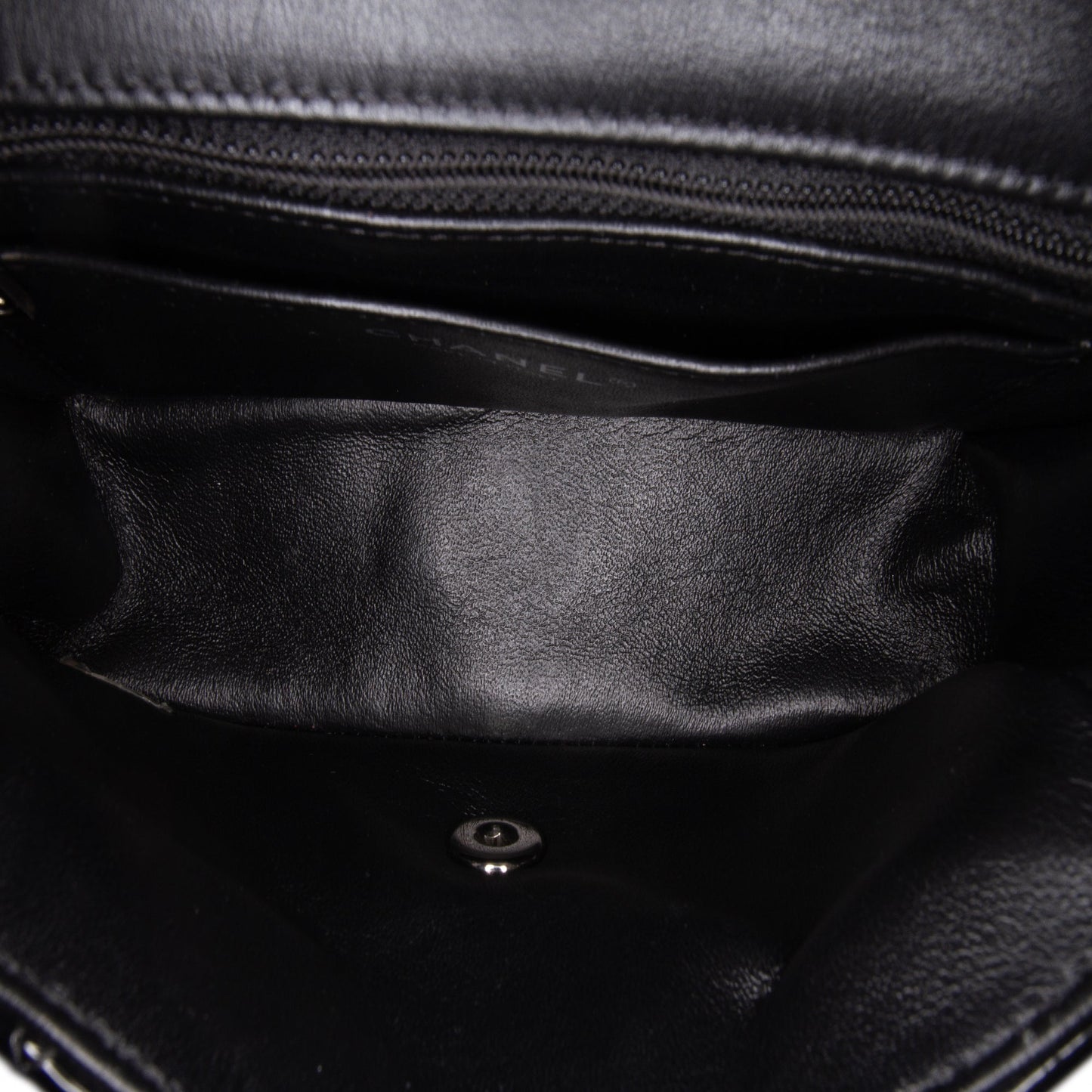 Black Chanel Mini Rectangular Classic Patent Single Flap Crossbody Bag