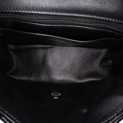 Black Chanel Mini Rectangular Classic Patent Single Flap Crossbody Bag