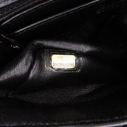 Black Chanel Mini Rectangular Classic Patent Single Flap Crossbody Bag