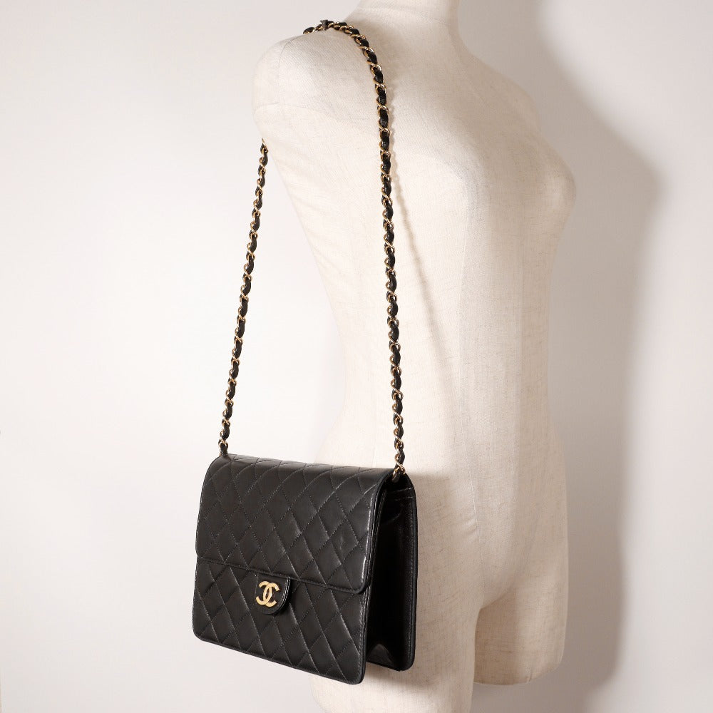 Chanel CC Matelasse Chain Shoulder Pochette Leather Shoulder Bag 53974** in New Condition